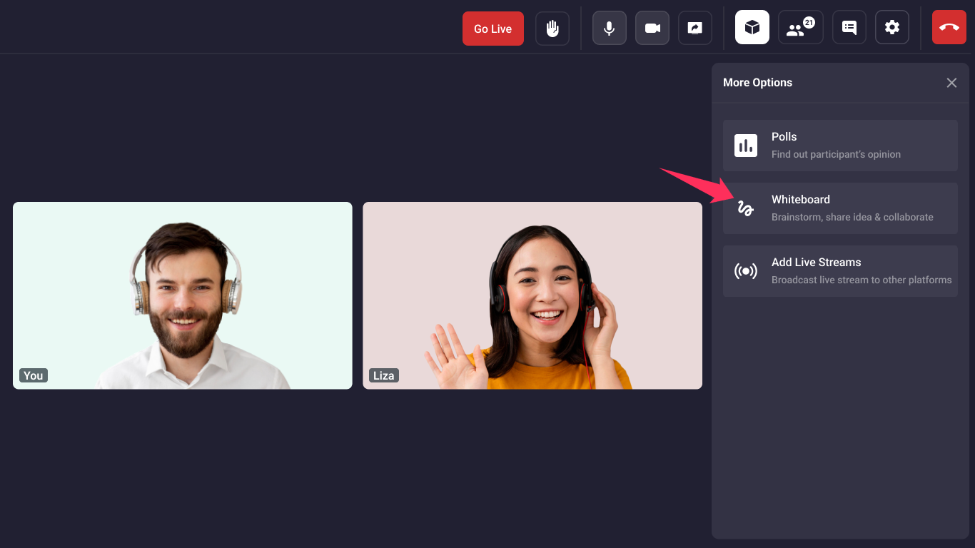 whiteboard button