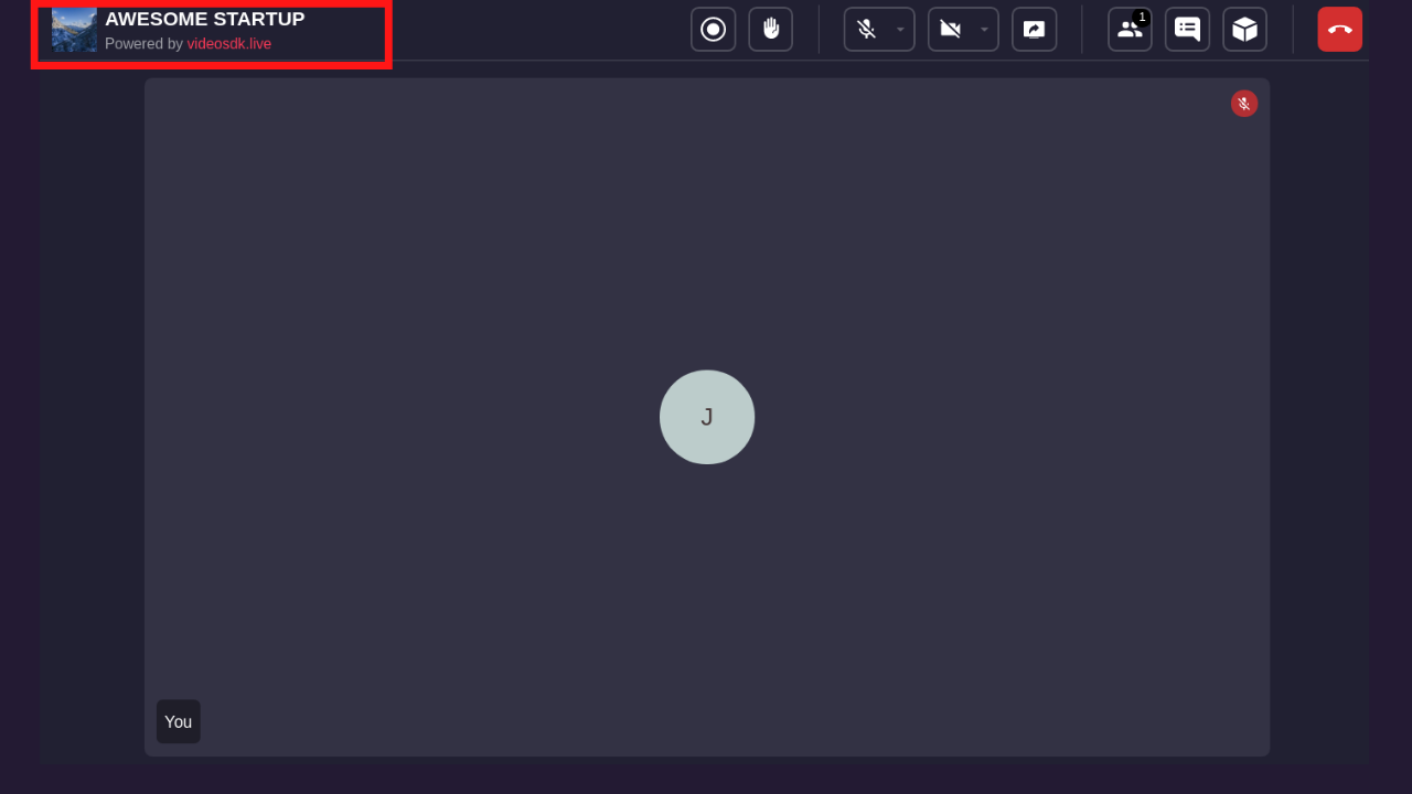 Go live with VideoSDK